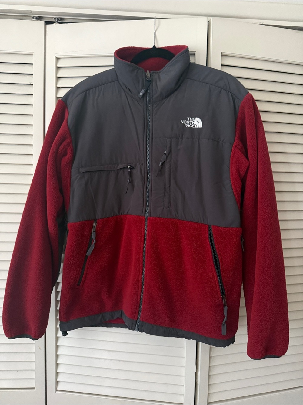 The North Face Red and Gray Men's Performance Fleece Jacket